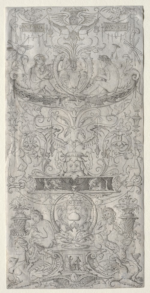 Panel of Ornament Inscribed Victoria Augusta