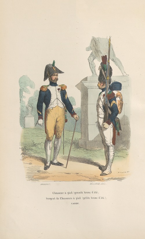 Chasseurs à pied (grande tenue d’été). Sergent de Chasseurs à pied  (petite tenue d’été)