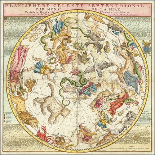 Planisphere Celeste Septentrional Par Monsr. De La Hire . . .