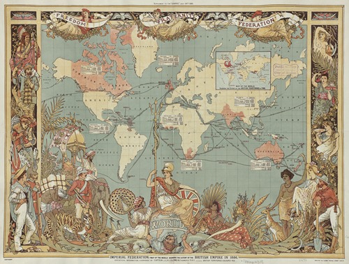 Imperial Federation, Map of the World Showing the Extent of the British Empire in 1886