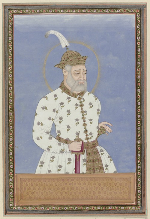 Portret van Bara Malik hij is eerst vizier geweest van de sultan die over de stad Bidar