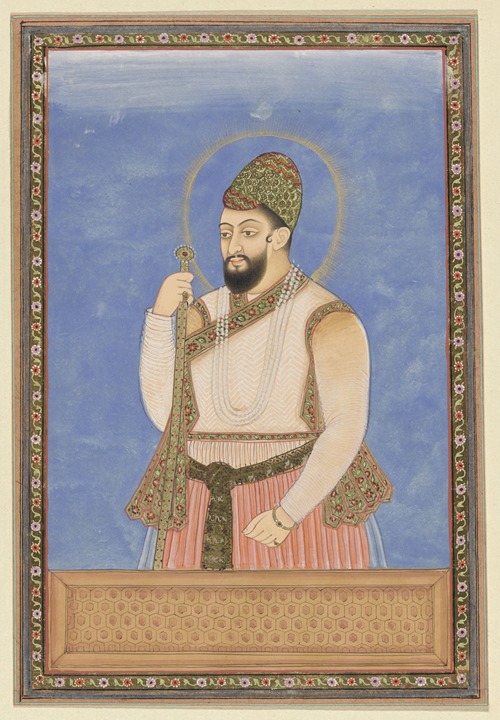 Portret van Ibrahim Adil-shah, die de eerste heerser van Bijapur is geweest