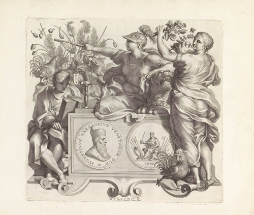 Portret van Agostino Barbarigo en de personificaties van Wetenschap, Staatsrede en Zorgvuldigheid