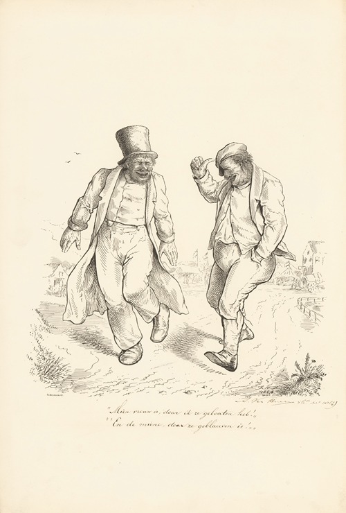 Twee lachende mannen