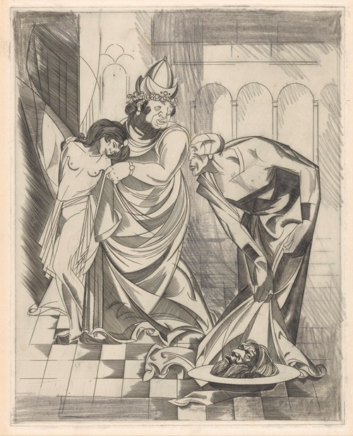 Salome, Herodes en de beul met het hoofd van Johannes de Doper