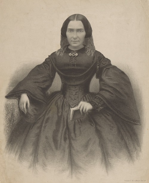 Portret van een onbekende vrouw in zwarte japon