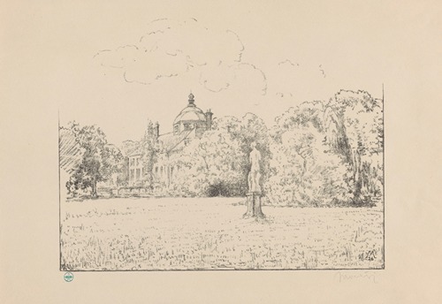 Gezicht op Paleis Huis ten Bosch vanuit de tuin Huis ten Bosch II