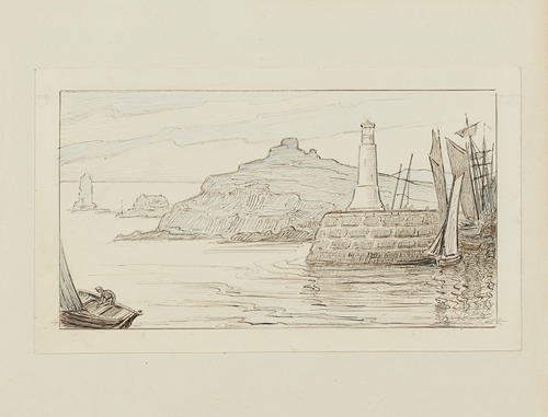 Le Port – dessin pour la vignette de titre de l’introduction