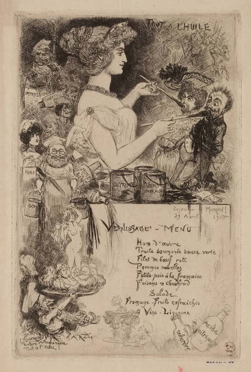 Déjeuner Mariani, le 29 avril 1905
