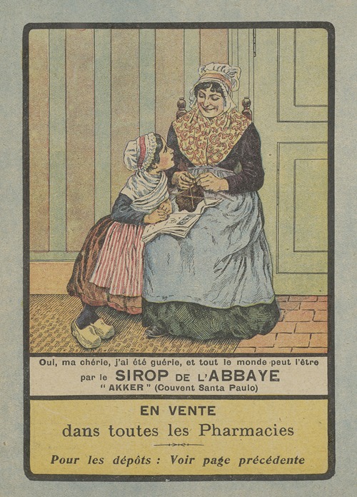 Conseils aux mères de famille ; sirop de l’abbaye Akker