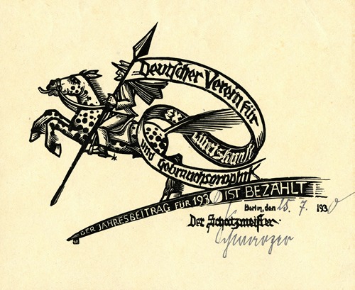 Der Jahresbeitrag für 1930 ist bezahlt