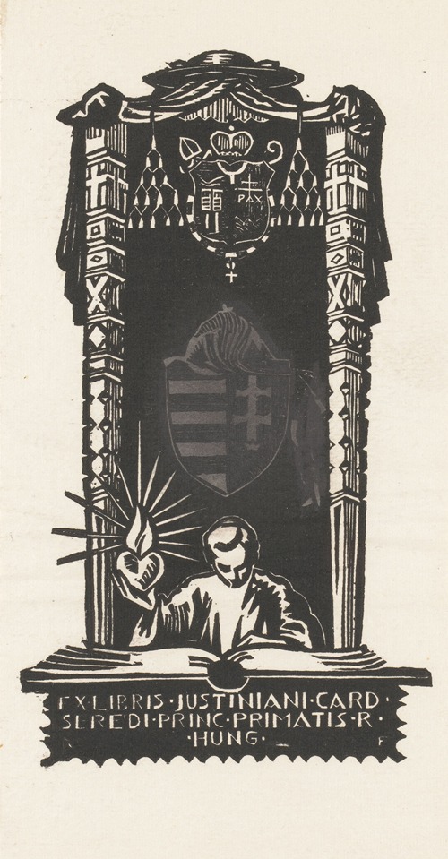 Ex libris van kardinaal Jusztinián Serédi