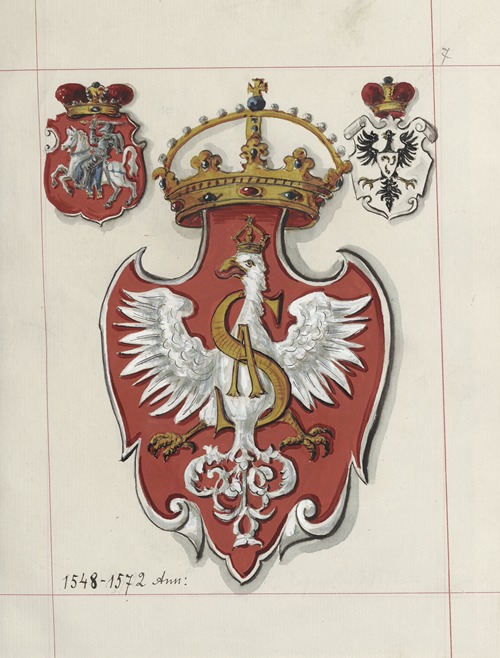 Herby Rzeczypospolitej Polskiej i W. X. Litewskiego. T. 1 Pl.009