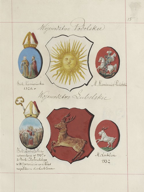 Herby Rzeczypospolitej Polskiej i W. X. Litewskiego. T. 1 Pl.019