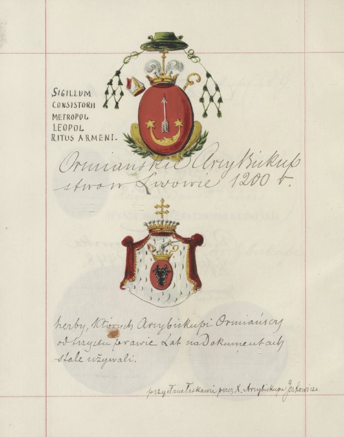 Herby Rzeczypospolitej Polskiej i W. X. Litewskiego. T. 1 Pl.054