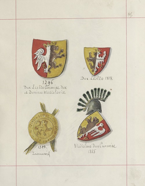 Herby Rzeczypospolitej Polskiej i W. X. Litewskiego. T. 1 Pl.066