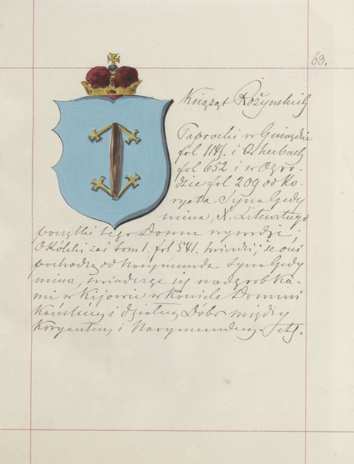 Herby Rzeczypospolitej Polskiej i W. X. Litewskiego. T. 1 Pl.085