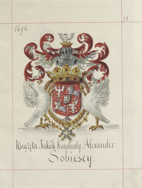 Herby Rzeczypospolitej Polskiej i W. X. Litewskiego. T. 1 Pl.096