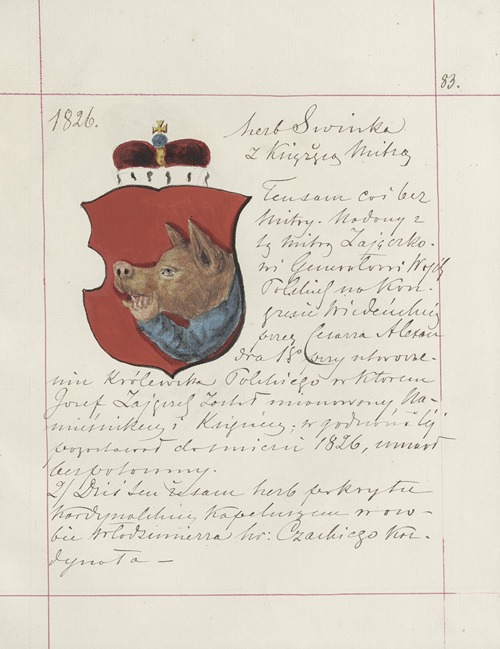Herby Rzeczypospolitej Polskiej i W. X. Litewskiego. T. 1 Pl.109