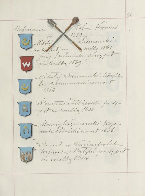 Herby Rzeczypospolitej Polskiej i W. X. Litewskiego. T. 1 Pl.122