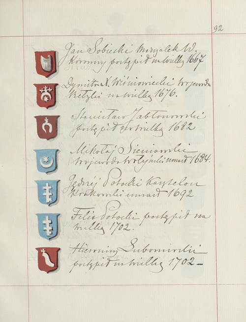 Herby Rzeczypospolitej Polskiej i W. X. Litewskiego. T. 1 Pl.124