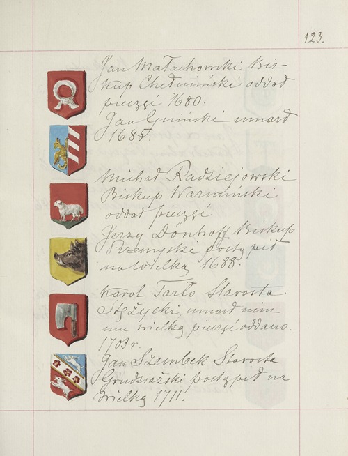 Herby Rzeczypospolitej Polskiej i W. X. Litewskiego. T. 1 Pl.185
