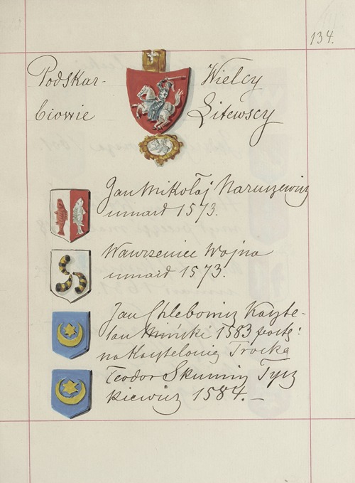 Herby Rzeczypospolitej Polskiej i W. X. Litewskiego. T. 1 Pl.205