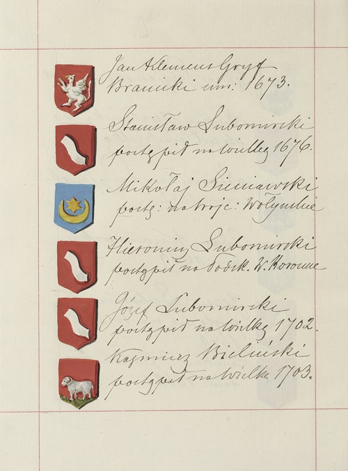Herby Rzeczypospolitej Polskiej i W. X. Litewskiego. T. 1 Pl.219