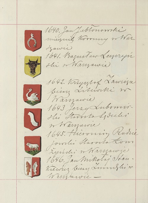 Herby Rzeczypospolitej Polskiej i W. X. Litewskiego. T. 1 Pl.242