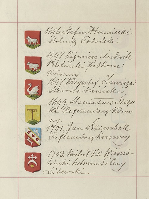 Herby Rzeczypospolitej Polskiej i W. X. Litewskiego. T. 1 Pl.250