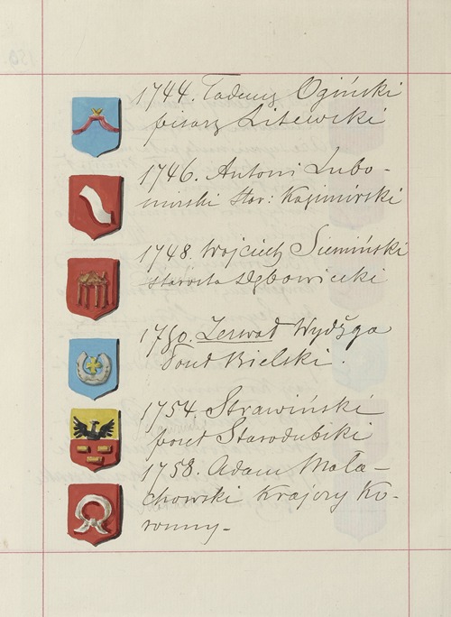Herby Rzeczypospolitej Polskiej i W. X. Litewskiego. T. 1 Pl.254