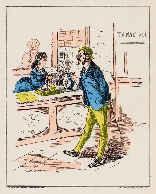 Nos impôts par H. Demare N°18 Moi je m’en fiche si on augmente le tabac je ne fume plus. je me mets à priser