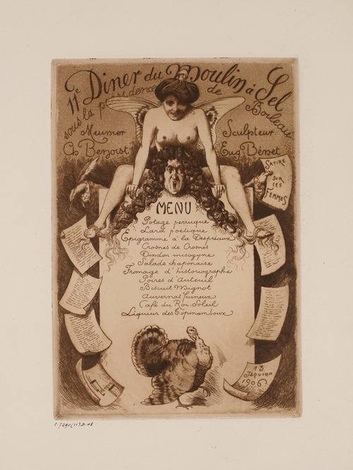 11e dîner du Moulin à Sel, le 13 janvier 1906, sous la présidence de Boileau