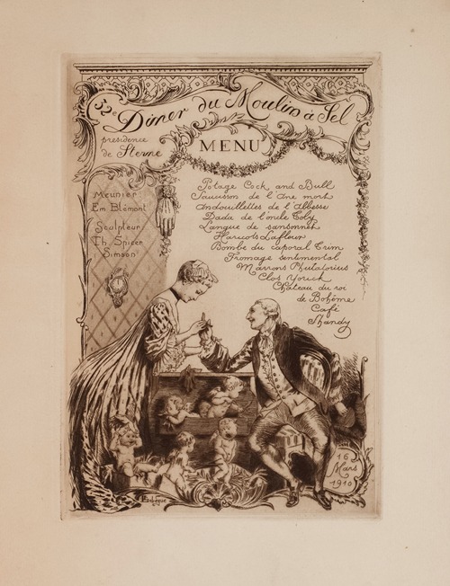 32e dîner du Moulin à Sel, le 16 mars 1909, sous la présidence de Sterne