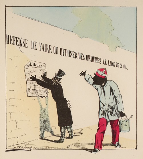 Ah çà, ma vieille, vous n’avez donc pas lu ce qu’il y a au-dessus de vot’tête