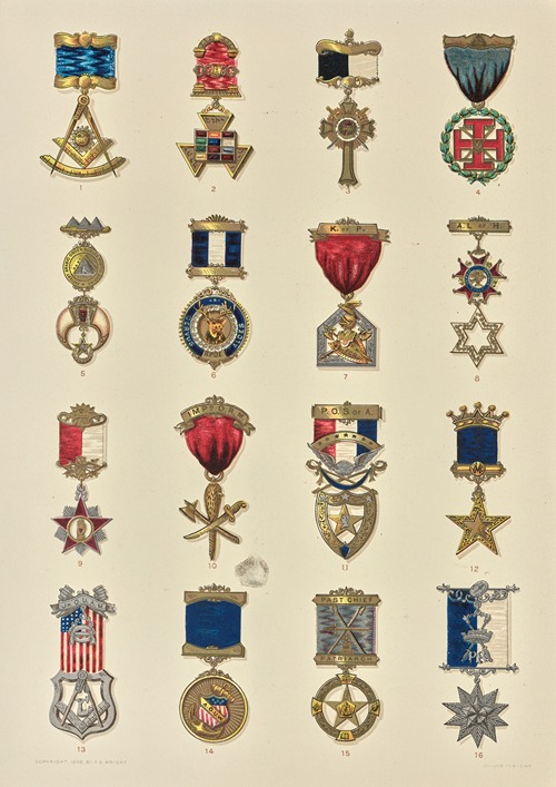 Society emblems. Past officers’ jewels.