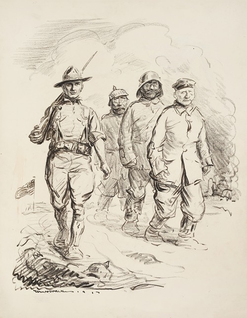 Somewhere, sometime in France. E. Samuel Manhatten, Private U.S.A. brings in his chauffeur