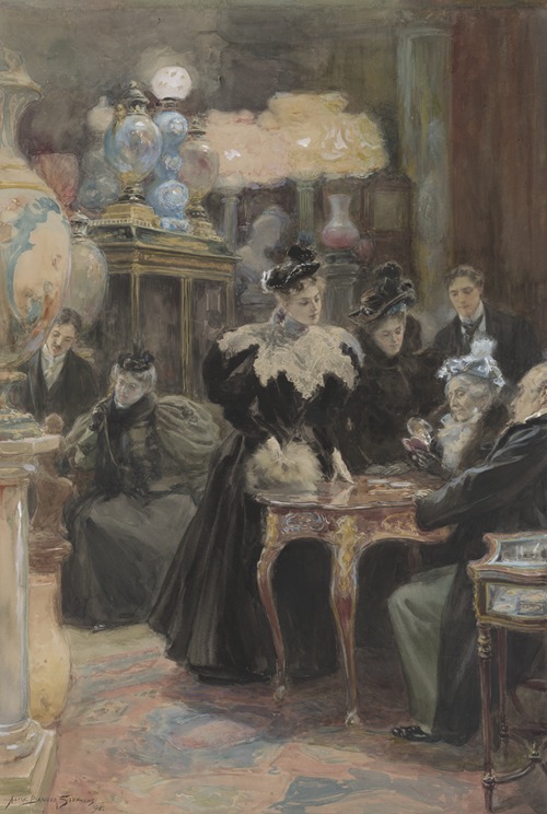 Selecting miniatures, old store, Bailey, Banks, Biddle, Philadelphia