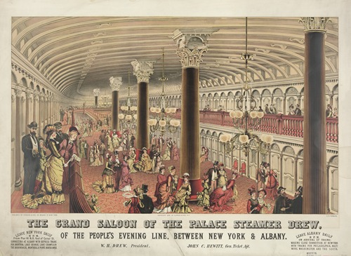 The grand saloon of the palace steamer Drew
