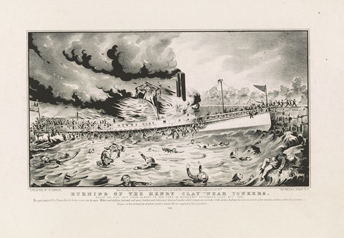 Burning of the Henry Clay near Yonkers; while on her trip from Albany to New York on Wednesday afternoon July 28th 1852