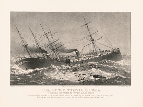 Loss of the steamer Cimbria; on her voyage from Hamburg to New York, January 19th 1883