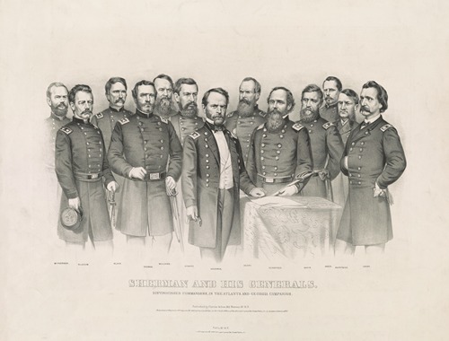 Sherman and his generals; distinguished commanders, in the Atlanta and Georgia campaigns