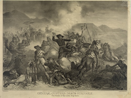General Custer’s death struggle. The battle of the Little Big Horn