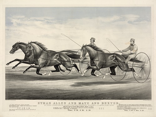 Ethan Allen and Mate and Dexter; In their wonderful race, over the fashion course, L.I. June 21st 1867