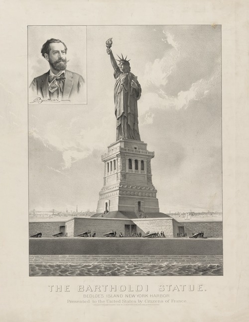 The Bartholdi Statue–Bedloe’s Island, New York Harbor–Presented to the United States by citizens of France