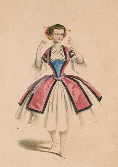 Melle Caroline, dans le ballet du Cheval de bronze