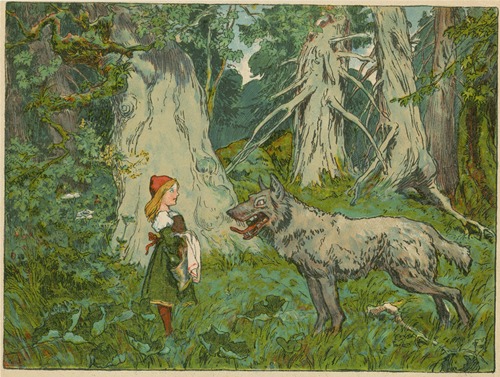Little Red Riding Hood and the wolf