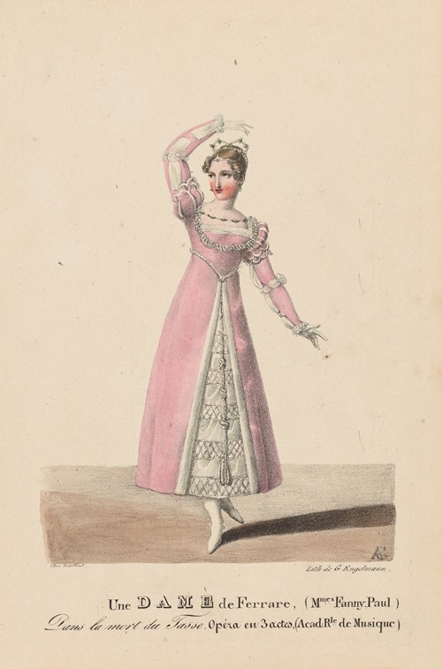 Une dame de Ferrare (Mmes. Fanny, Paul) dans La mort du Tasse, opéra en 3 actes