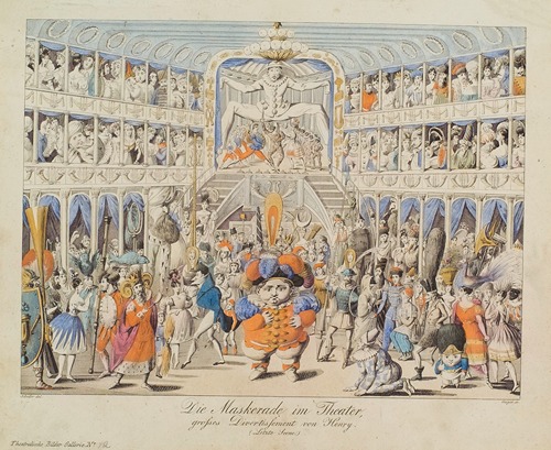 Die Maskerade im Theater, grosses Divertissement von Henry (letzte Scene)