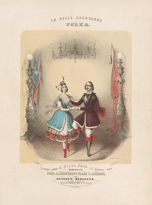 La belle savoyarde polka; arrangée pour le piano forte et dediée aux demoiselles Dora A. Mumford et Clara S. Jackson